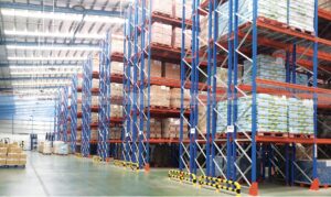 Installation of pallet racking system 