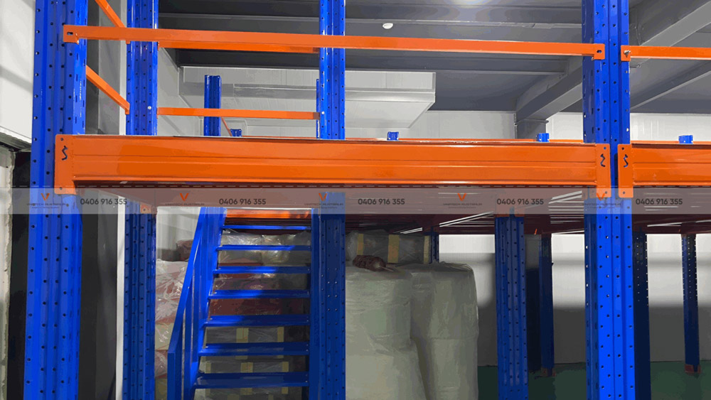 Engineered for strength — mezzanine floor racking built from high-quality, precision-fabricated steel.