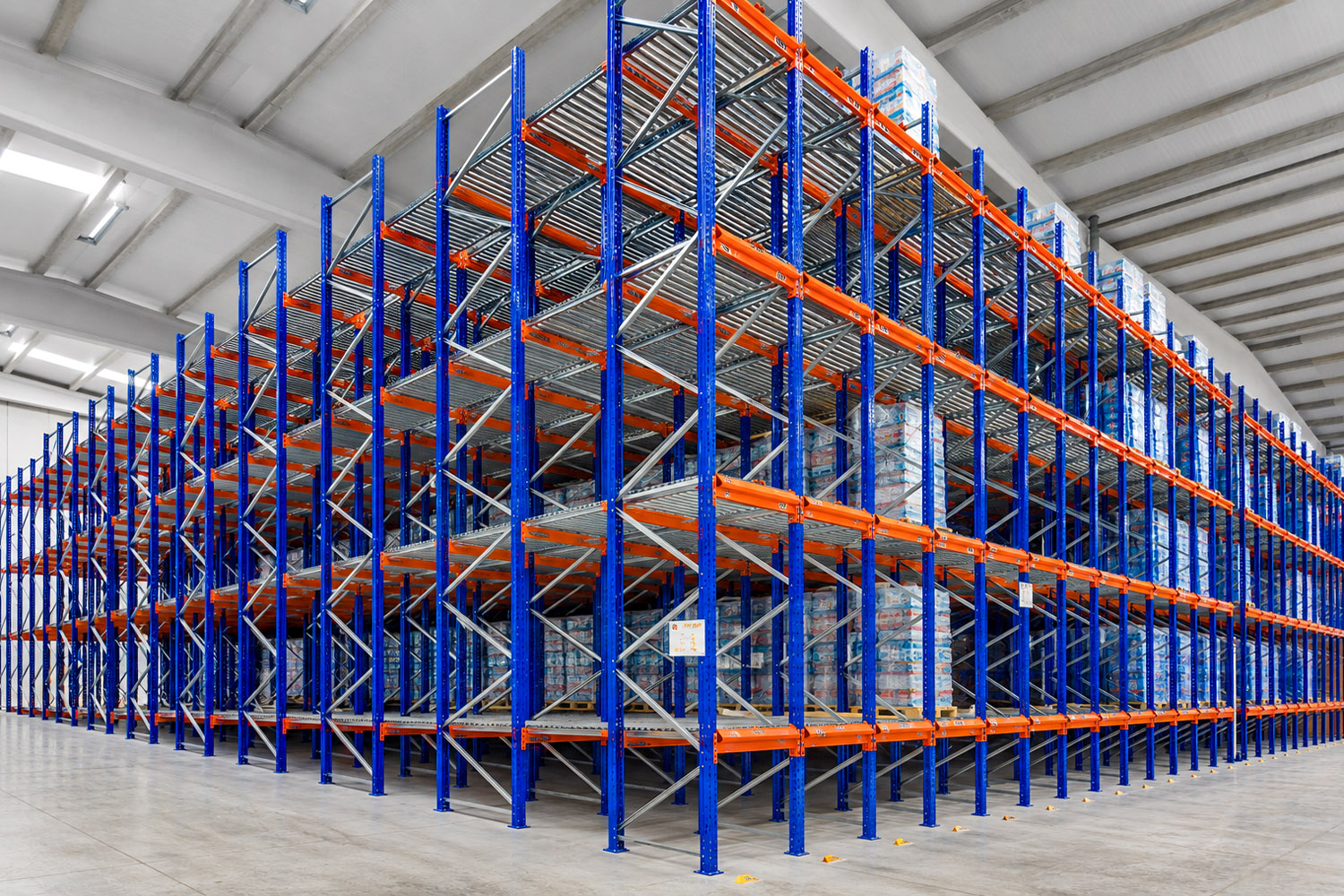 Heavy-duty racking for high-density pallet storage