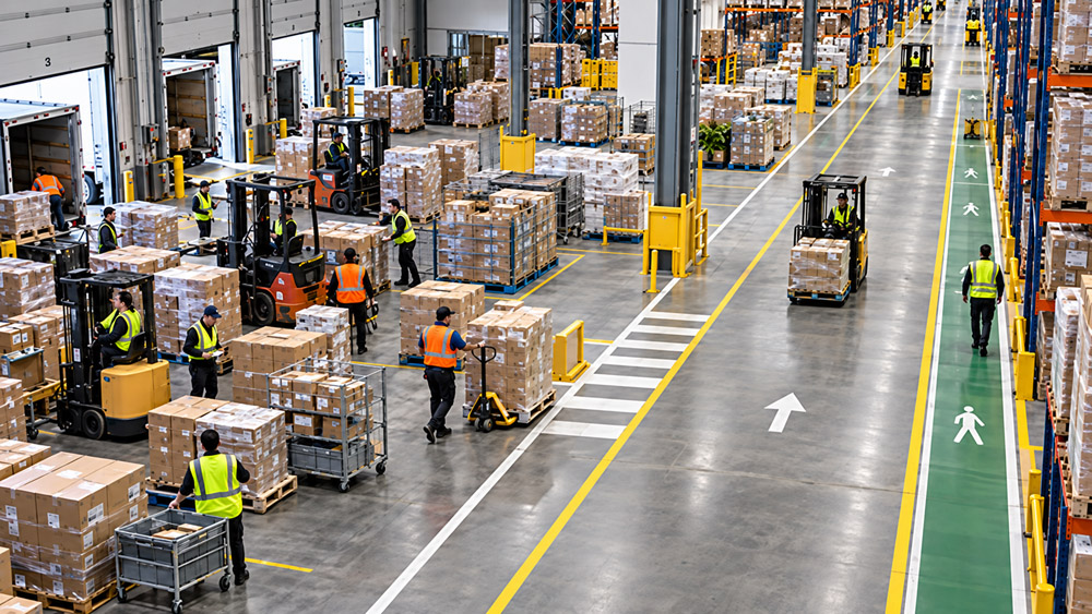 Creating clear movement routes to improve workflow and reduce congestion